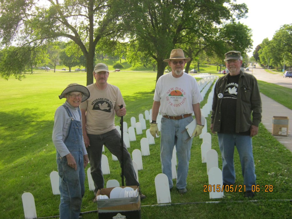 Vets For Peace Memorial Joni John Steve Tom finish at 6 PM