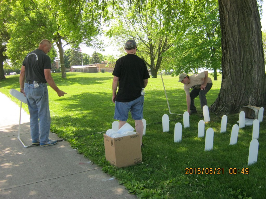 Vets For Peace Memorial Mile Steve Books and members finish